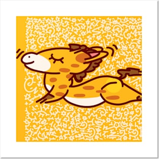 Cute Giraffe Yoga #9 Doodle Edition Posters and Art